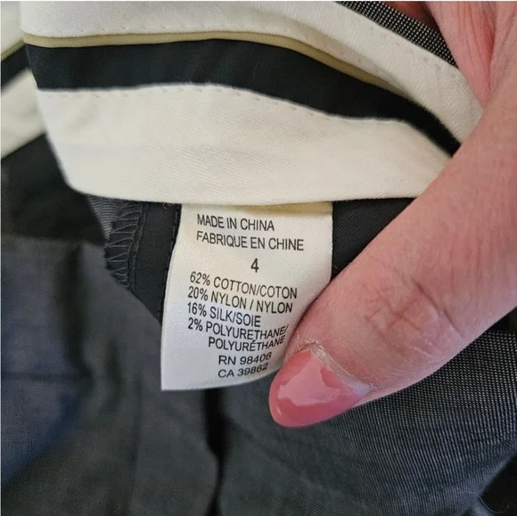 Theory Emery Trousers in Black/White Barker Fabric Size 4 - Picture 4 of 7